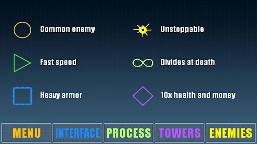 Laser Tower Defense görsel tasarım - renkli grafik efektleri ve animasyonlar